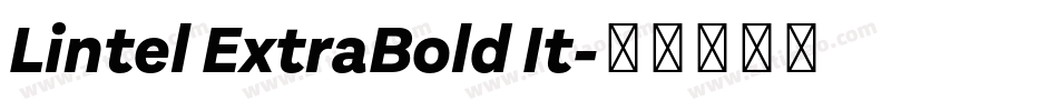 Lintel ExtraBold It字体转换